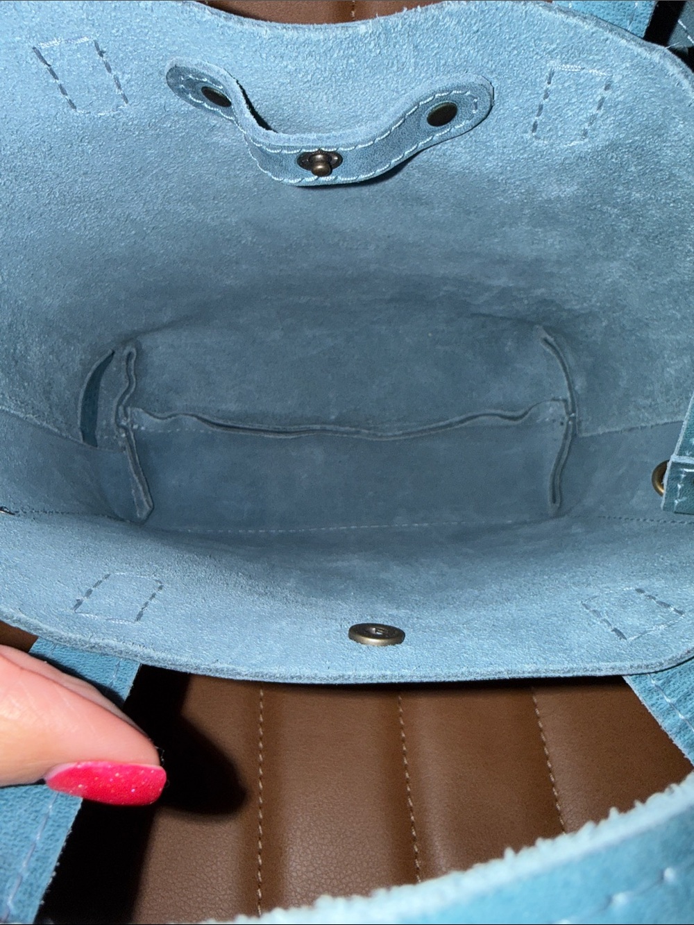 Portland Leather ~ Mini Crossbody ~ AQUA 🩵 - Picture 2 of 7